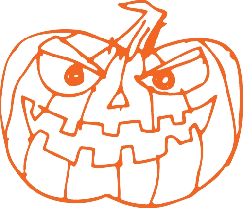 Halloween icon pumpkin sign design