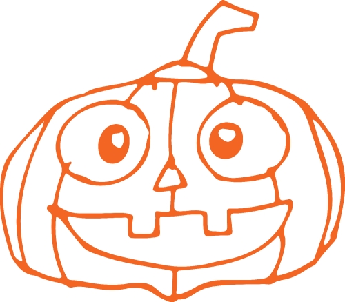 Halloween icon pumpkin sign design