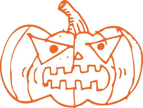 Halloween icon pumpkin sign design