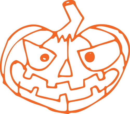 Halloween icon pumpkin sign design