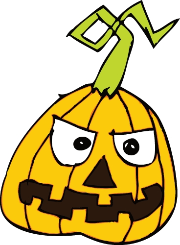 Halloween icon pumpkin sign design