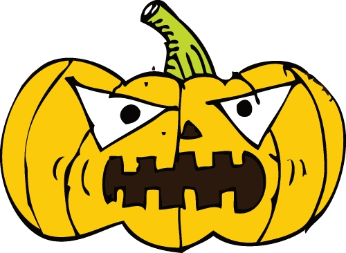 Halloween icon pumpkin sign design