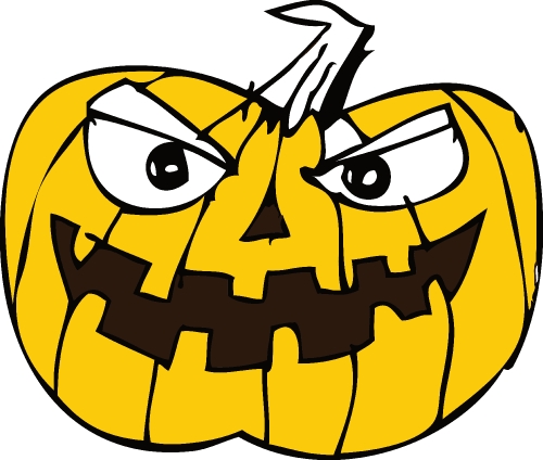 Halloween icon pumpkin sign design