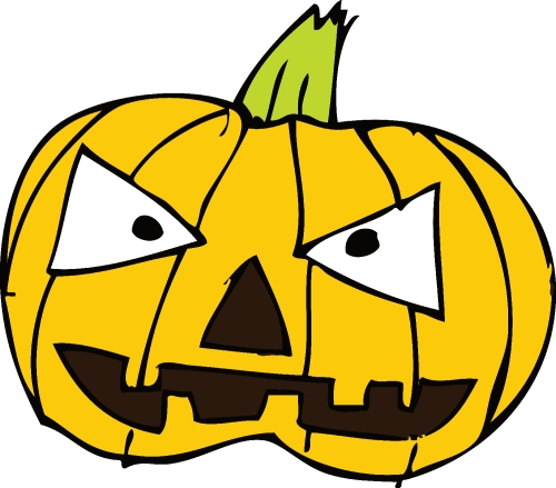 Halloween icon pumpkin sign design