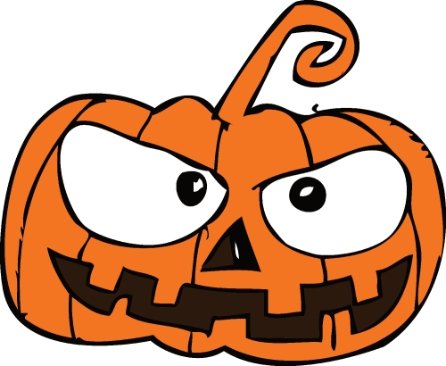 Halloween icon pumpkin sign design