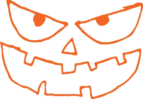 Halloween icon pumpkin sign design