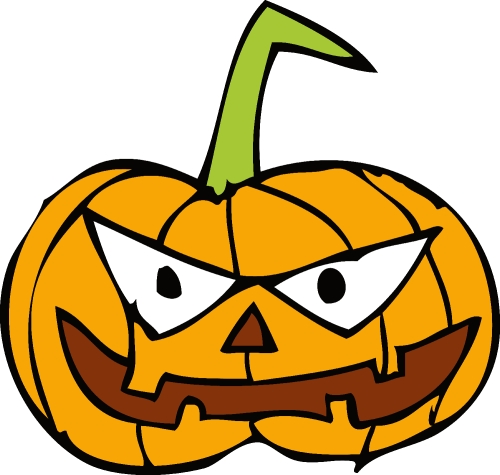 Halloween icon pumpkin sign design