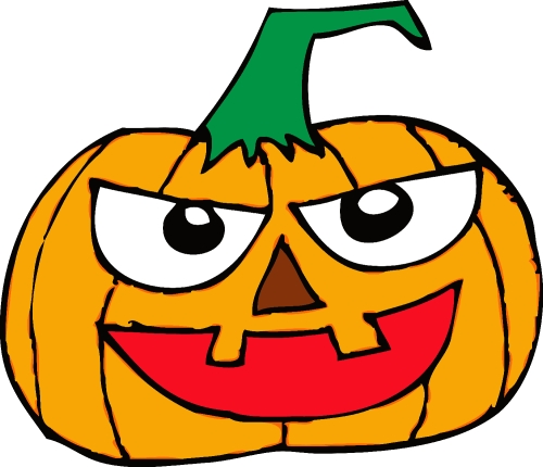 Halloween icon pumpkin sign design