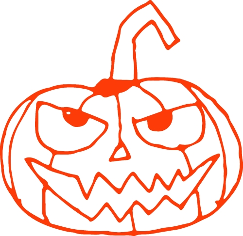 Halloween icon pumpkin sign design