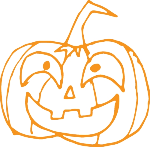 Halloween icon pumpkin sign design