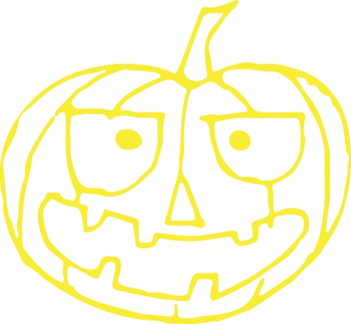 Halloween icon pumpkin sign design