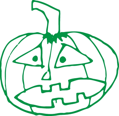 Halloween icon pumpkin sign design