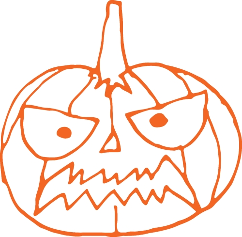 Halloween icon pumpkin sign design