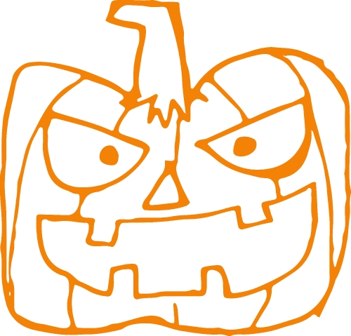 Halloween icon pumpkin sign design