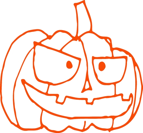 Halloween icon pumpkin sign design