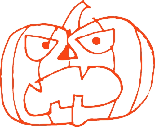 Halloween icon pumpkin sign design