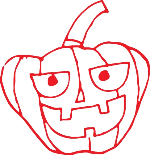 Halloween icon pumpkin sign design