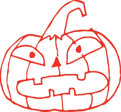 Halloween icon pumpkin sign design