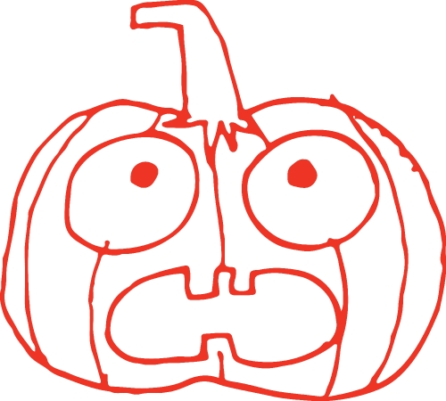 Halloween icon pumpkin sign design