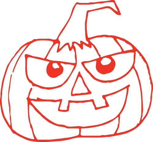 Halloween icon pumpkin sign design