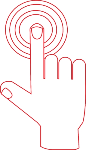 hand click icon sign design