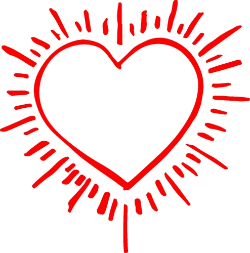 Hand draw Heart icon love sign design