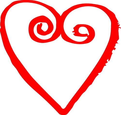 Hand draw Heart icon love sign design