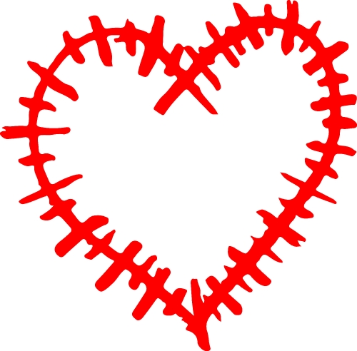 Hand draw Heart icon love sign design