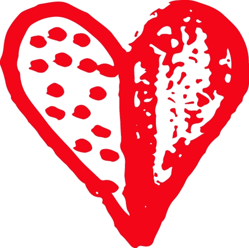 Hand draw Heart icon love sign design