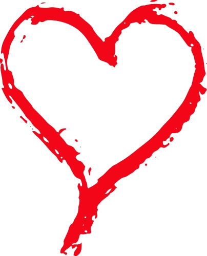 Hand draw Heart icon love sign design