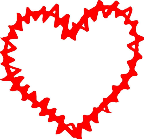 Hand draw Heart icon love sign design