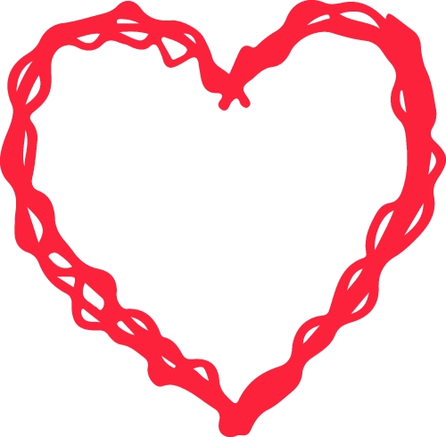 Hand draw Heart icon love sign design