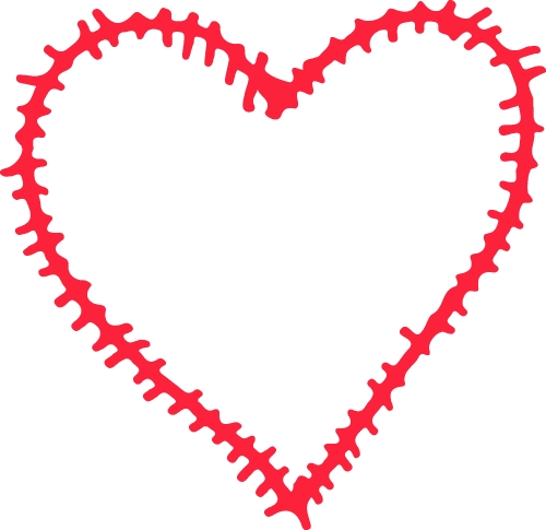 Hand draw Heart icon love sign design