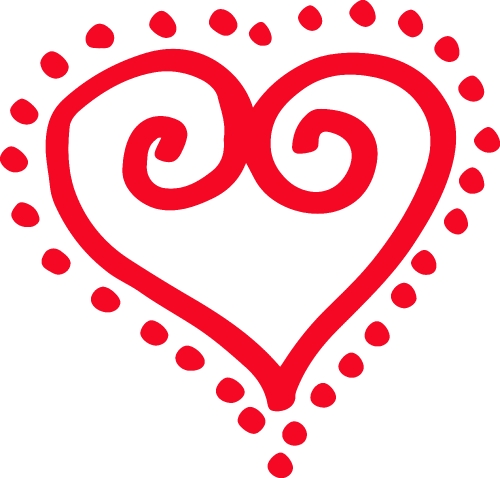 Hand draw Heart icon love sign design