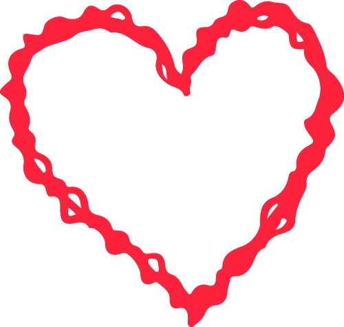 Hand draw Heart icon love sign design