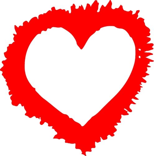 Hand draw Heart icon love sign design