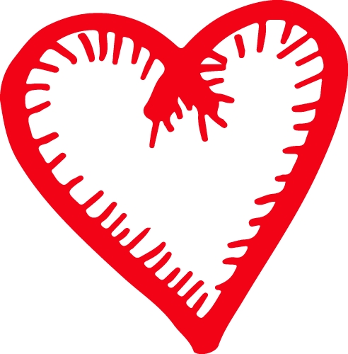 Hand draw Heart icon love sign design