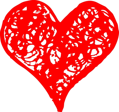 Hand draw Heart icon love sign design