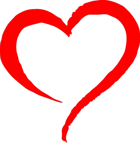 Hand draw Heart icon love sign design