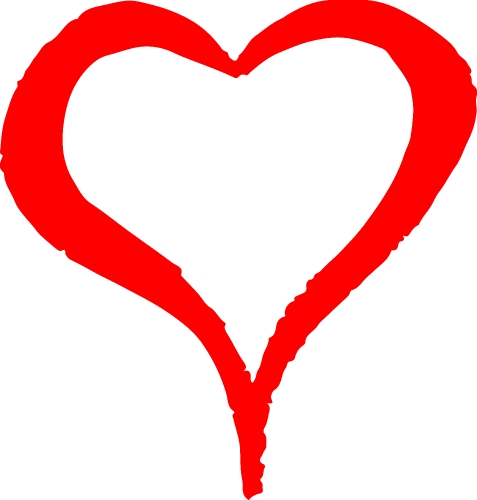 Hand draw Heart icon love sign design