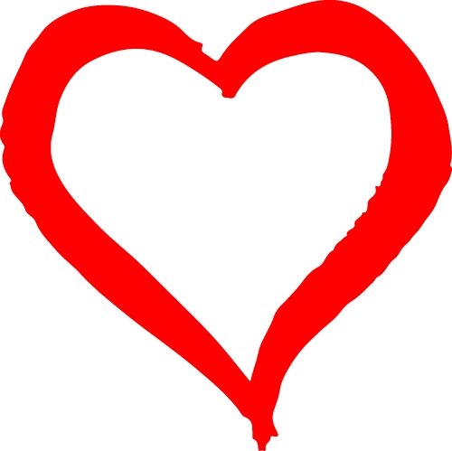 Hand draw Heart icon love sign design