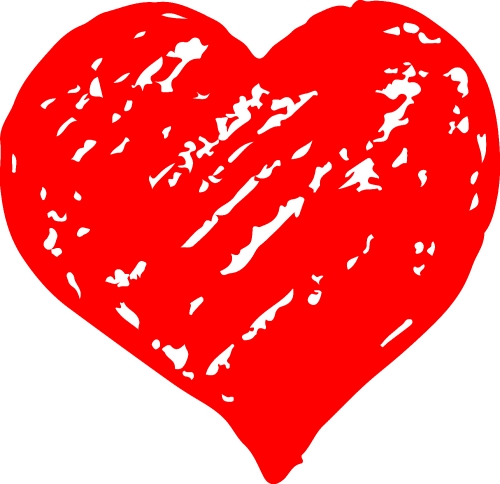 Hand draw Heart icon love sign design