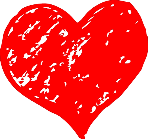 Hand draw Heart icon love sign design