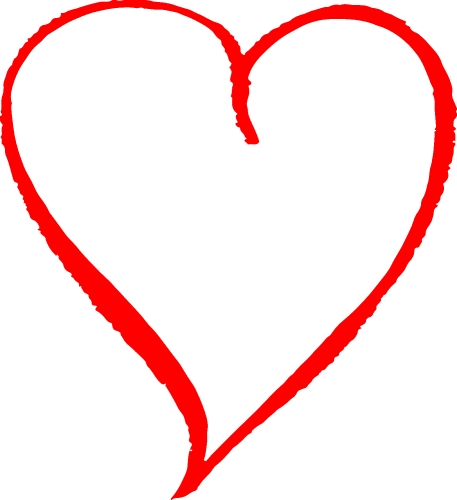 Hand draw Heart icon love sign design