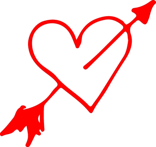 Hand draw Heart icon love sign design