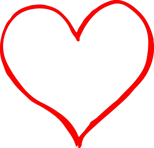Hand draw Heart icon love sign design