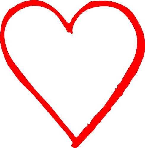 Hand draw Heart icon love sign design