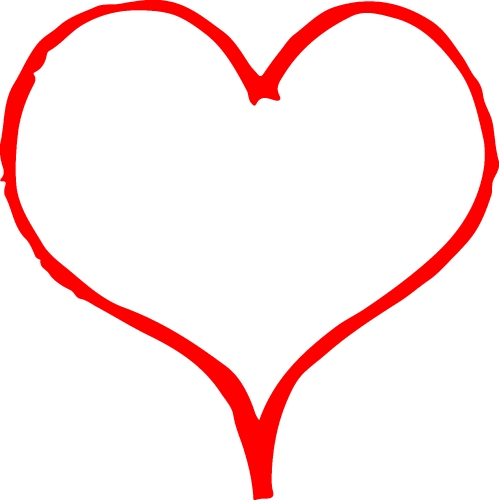 Hand draw Heart icon love sign design