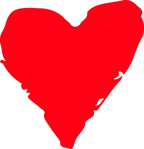 Hand draw Heart icon love sign design