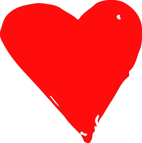 Hand draw Heart icon love sign design